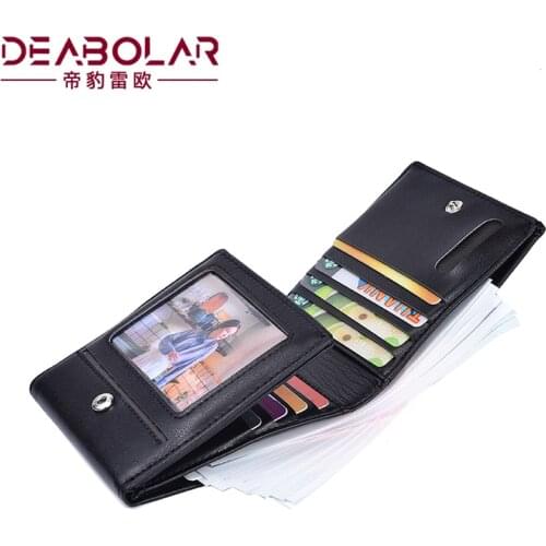 Three Fold Wallet Men Business Youth Short PU Men Wallet Multi-Function Credit Card Holder Drivers License Wallet Coin Purse