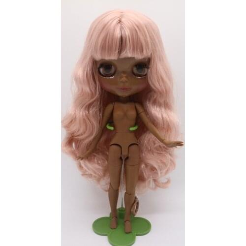 Joint body Nude Blyth Doll super black skin fashion doll factory doll 20181017