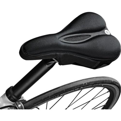 ROCKBROS Silicone Bicycle Saddle Hollow Breathable MTB Bike Seat Cushion Cover Mat Silica gel Saddle Cycling Bike Accessories