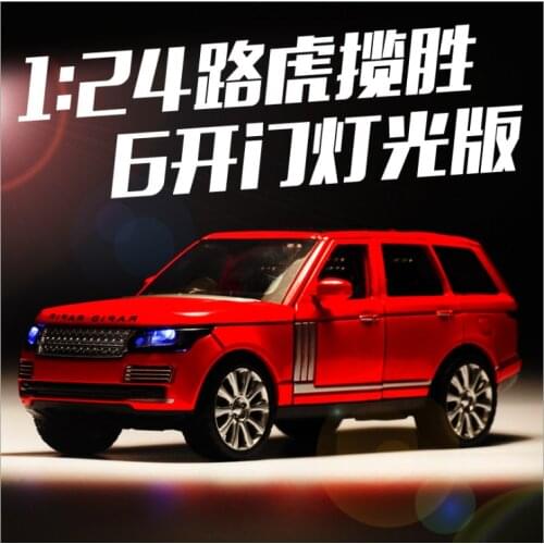 Alloy car model 1:24 Range Rover toy with return light off road vehicle six door childrens toy birthday gift