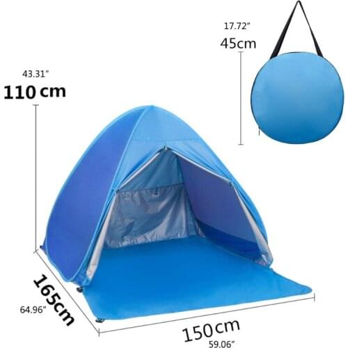 2020 Upgrade Beach Tent UV Sun Shelter Waterproof Lightweight Beach Sun Shade Canopy Cabana Beach Tents Fit 2-3 Person