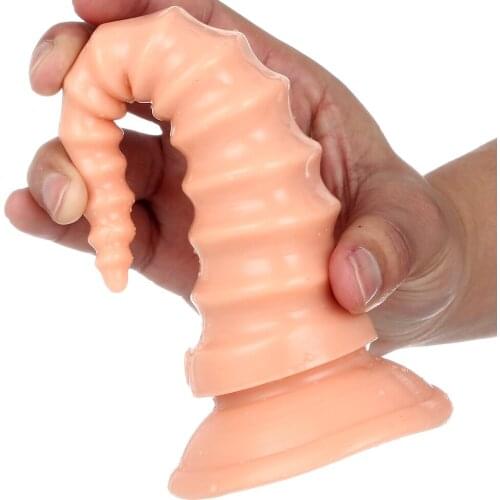Unique Design Anal Dildo Female Vaginal Masturbation Unisex Butt Plug Bump Wave G-spot Prostate Stimulate Suction Cup Dick Dong