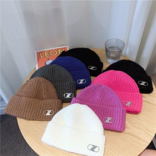 Thickened Knitted Hats Women Skullcap Men Beanie Hat Winte Brimless Cuff Docker Beanies Hats for Men Designer Bonnets Wholesale