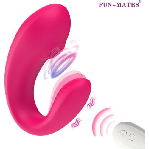 Vaginal Sucking Vibrator U Shape Sex Toy For Women Insert Clitoral Massaging 10 Vibration Modes Remote Control