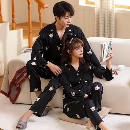 Spring Autumn Navy Collar Long Sleeve Bow Sleepwear Sweet Lovely Pyjamas College Style Womens Pure Cotton Pajamas Sets