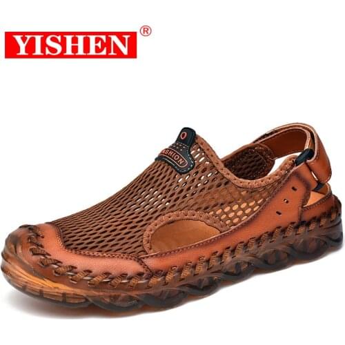 New Arrived Summer Sandals Men Shoes Quality Comfortable Breathable Mesh Men Sandals Fashion Design Casual Shoes Plus Size