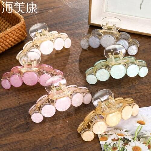 High Quality Geometric Acetate Hair Claws Sweet Hairpins Fashion Hair Crabs Clip Hair Clamps For Women Ponytail Hair Accessories