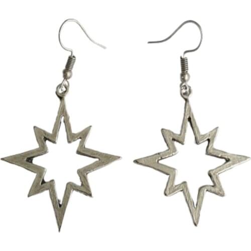 Silver Plated Star Earrings