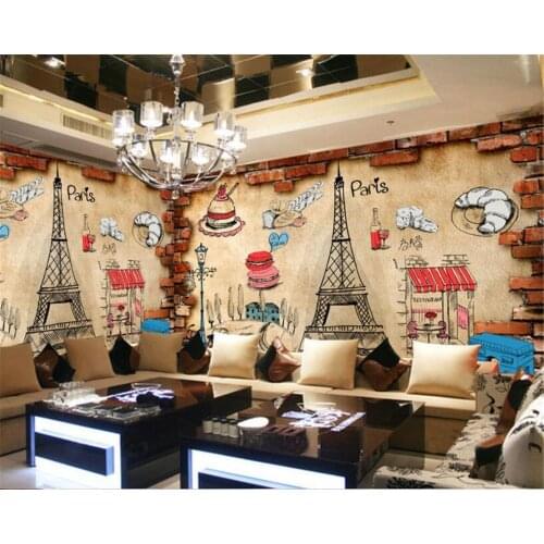 Custom 3D Wallpaper Continental bakery cake shop food background wall decorative painting papel de parede 3d wallpaper Beibehang