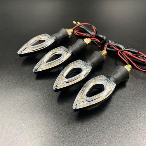 4pcs FOR BMW KAWASAKI YAMAHA R1 Motorcycle LED Turn Signal Moto Flasher Indicator Light DC 12V Universal Clear Blinker Lamp
