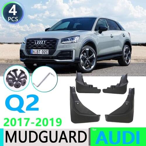 For Audi Q2 2017 2018 2019 4 PCS Front Rear Car Fender Mudguard Mud Flaps Guard Splash Flap Car Accessories