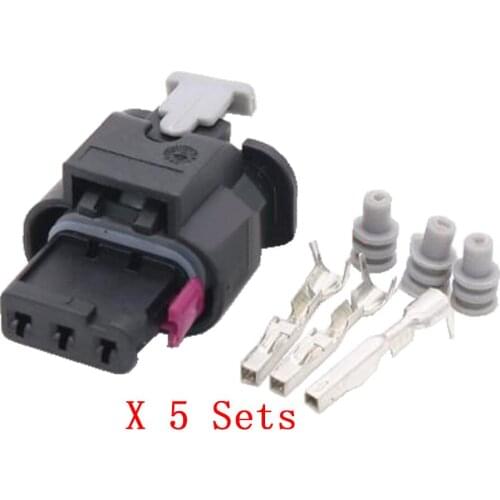 5 Sets 3 Pin Waterproof Automotive Connectors imported original DJ7032-1.2-21 Auto Wire Connector With Terminals