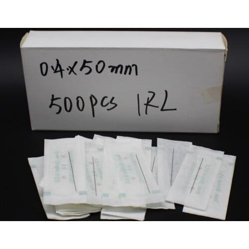 500pcs Sterilized Eyebrow Tattoo Needle 0.4x50mm 1RL/2R/3R/5 Permanent Makeup Needles For Giant sun G-8650 G-9740 Tattoo Machine