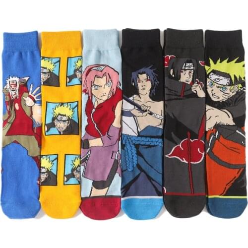 Anime Ninja Cosplay Cotton cartoon personality in tube socks trend stockings men and women comics socks