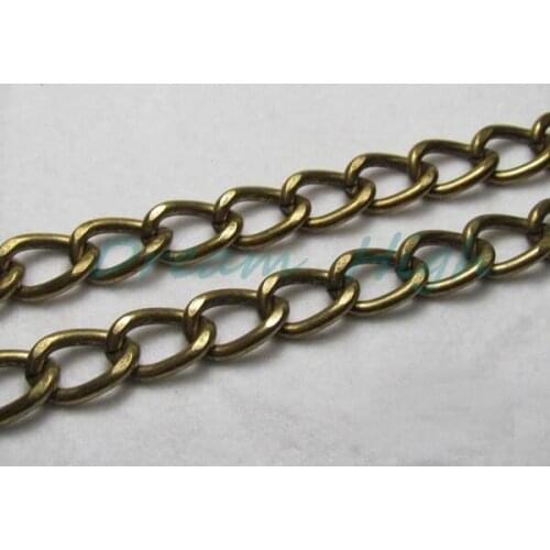 Free Shipping DIY bronze metal chain Buckle Fashion Vintage Necklace Bracelet Link 100pcs/lot Promotional Gift