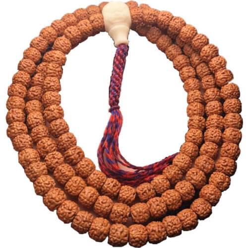 BRO667 Nepal Rudraksha Bodhi Tiebtan Barrel Kingkong Bodhi Yoga Meditation Mala for Man Good Quality