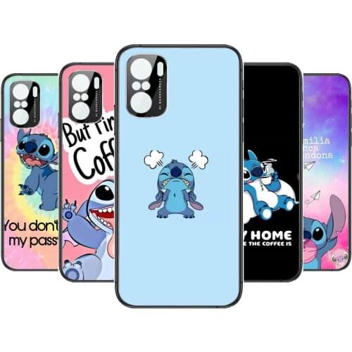 Love Stitch Phone Case For xiaomi redmi POCO F1 F2 F3 X3 Pro M3 9C 10T Lite NFC Anime Black Cover Silicone Back Prett mi 10 ultr