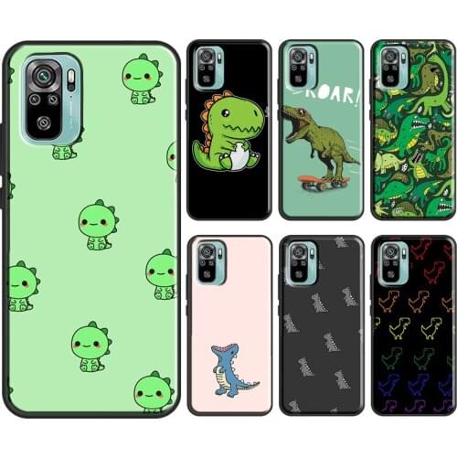 Fun Dinosaur Pattern Dino For Xiaomi Redmi Note 10 7 8 9 Pro Note 9S 8T Case For Redmi 9A 8A 7A 9 9C 9T K40 Cover