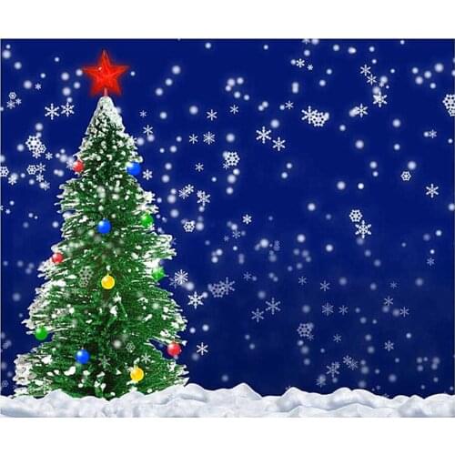 Baby Shower Backdrop White Snow Flowers Baby Xmas Tree Festival Background Wood Floor For Photo Studio