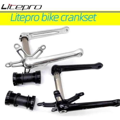 Litepro Bike Crankset CNC Hollow Light Crank Set With Axle For Brompton Folding Bike BMX Bicycle Parts
