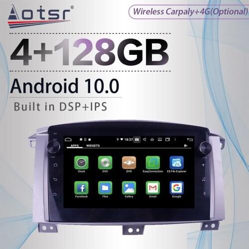 128G For Toyota Land Cruiser LC100 2002-2007 Android Radio Tape Recorder Car Multimedia Player Stereo Head Unit GPS Navi No 2din