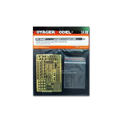 KNL HOBBY Voyager Model PE35457 World War II Soviet-made RF-8 / GAZ-98 combat sled with upgraded metal etches