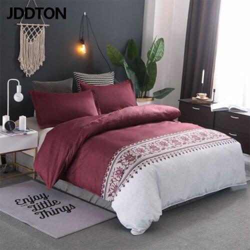 JDDTON Home Textile New Arrival Classical Style 2/3 PCS Bedding Set Simple and Elegant Quilt Cover and Pillowcase Cover BE120