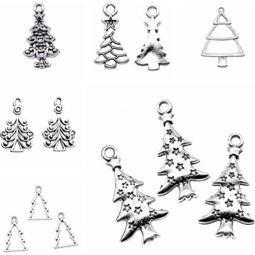 Wecharms bulk charms for jewelry making kit pendant diy jewelry accessories Christmas Tree Charms