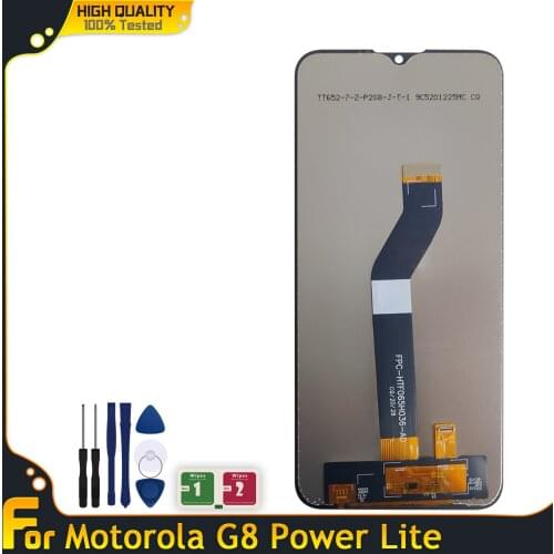 Original Tested 6.5" For Motorola Moto G8 Power Lite Touch Screen Digitizer Repair Assembly For Moto G8 Power Lite LCD Display