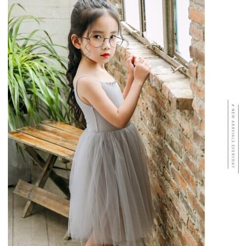 Girl Dress Girl Sling Tutu SleevelessTube Top Cotton Dresses Summer Children Clothes Toddler Princess Dress Fit For 3-8 Years