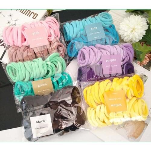 50Pcs Fashion Women Elastic Hair Band Stretch Solid Colors Simple hair ties Rope Hair Band Hair Accessories резинки для волос