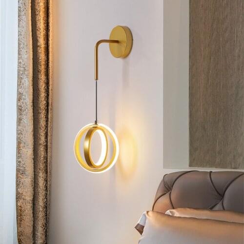 Light Luxury Bedroom Bedside Wall Lamp Nordic Living Room Simple Modern TV Cabinet Creative Aisle Corridor Background Wall Lamp