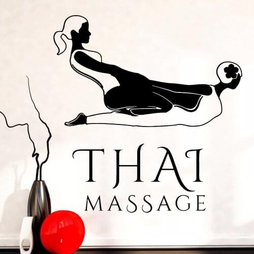 Thai Massage Wall Stickers Spa Salon Therapy Health Vinyl Wall Decal Home Decoration Woman Bedroom Beauty Store Art Murals Y823