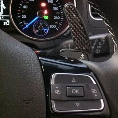 Steering Wheel Shift Paddle Car Accessories ABS Carbon Fiber Decoration For Audi A3 A4 A5 A6 A8 Q5 Q7 Q5 R8 2013 to 2016 2017