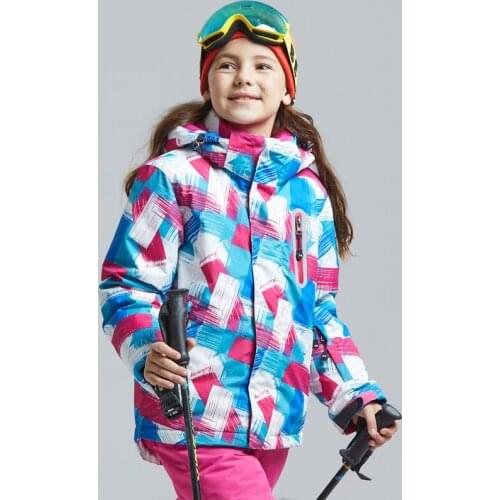High Quality Girls Ski Suit Ski Jacket + Ski Pant Snowboard Suit for Children Waterproof Windproof Ski Set for Kids