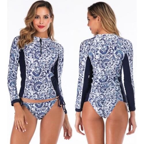 Swimming Suit Bathing Suits 2019 Bodysuit Sexy Diving Swim Shorts For Women Surf Top Rashguard Long Sleeve Surfing Female