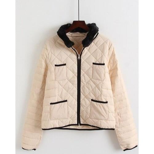 Winter Jacket Women Down Cotton Coat 2020 Womens Artificial Fur Collar Parkas Woman Clothes Fahion Female Mujer Chaqueta TN1018