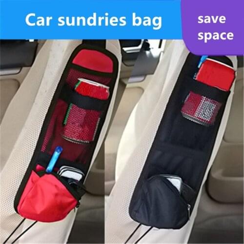 1 Pcs Car Seat Storage Bag Auto Seats Side Hanging Organizer Multi-Pocket Drink Mesh Debris Bags Automobiles Accessories