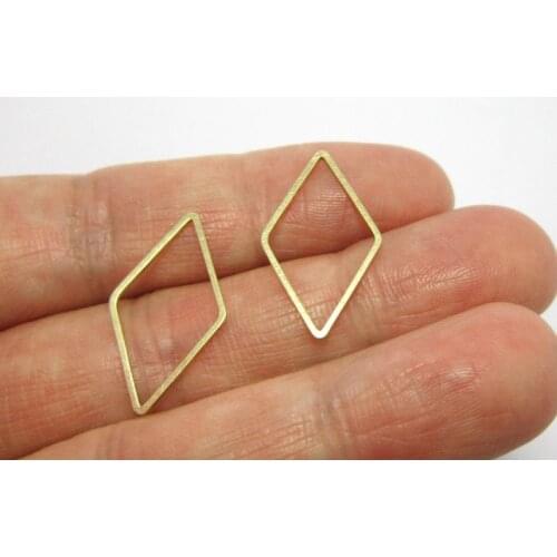 Brass charms 23x13.2mm Rhombus Raw brass earrings findings pendant -100pcs R769