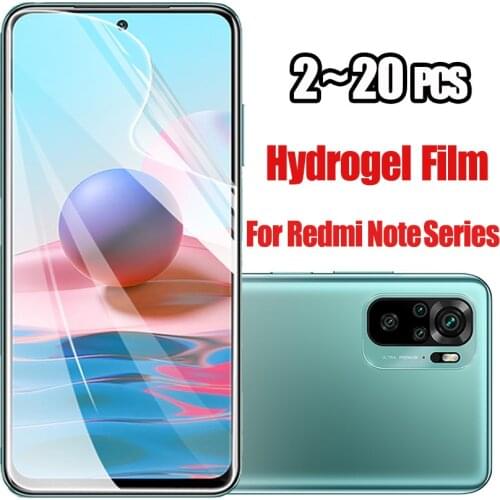 2-20 pcs; Hydrogel Film for Redmi note 10 pro Screen Protector Xiaomi Redmi note10 note 9 s Anti-scratch note-10 films not Glass