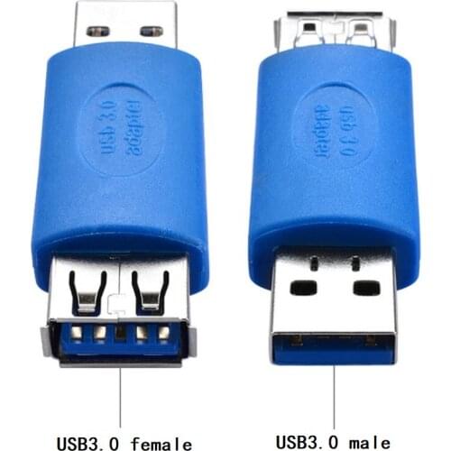 2pcs/lot Blue Color High Speed USB 3.0 A Male to Female USB Connector for laptop PC Computer