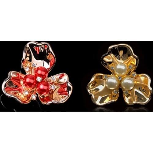 2019New 50Pcs Gold Shell Flower Core Center Button for Diy Hair Accessories and Wedding Bridal Decoration QW05-HZ733