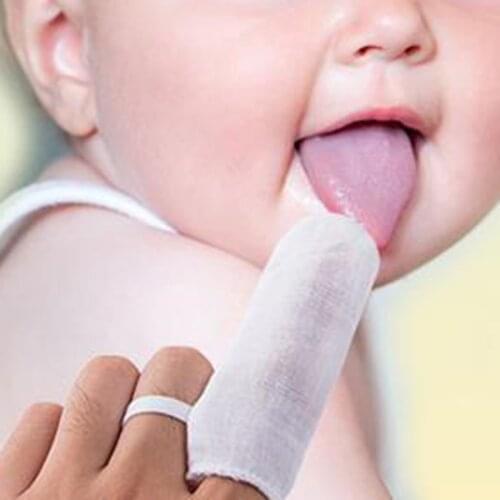 6pcs/Set Toddler Baby Oral Cleaning Brush Gauze Infant Kids Finger Brush Baby Care Mouth Wipes Cleaning Tooth Oral Brush