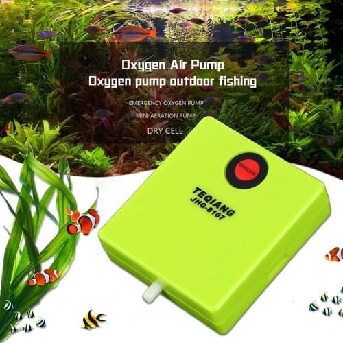 Aquarium Dry Battery Operated Fish Tank Air Pump Aerator Oxygen With Air Stone