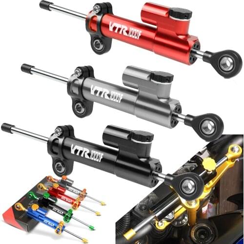 For Honda VTR1000F VTR 1000F 1998-2004 1999 2000 2001 2002 2003 CNC Aluminum Motorcycle Damper Steering Stabilize Safety Control
