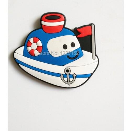 Hot sale!! Cute ship fridge magnets whiteboard sticker Vehicle Silicon Gel Refrigerator Magnets Educational Kids gift