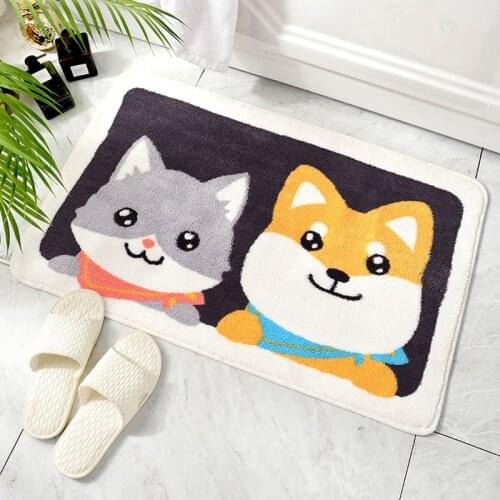 Bathroom Door Entrance Mat Cartoons Bath Rug Bathroom Non-Slip Mat Toilet Door Mat Entrance Door Absorbent Mat Anti-slip Mat