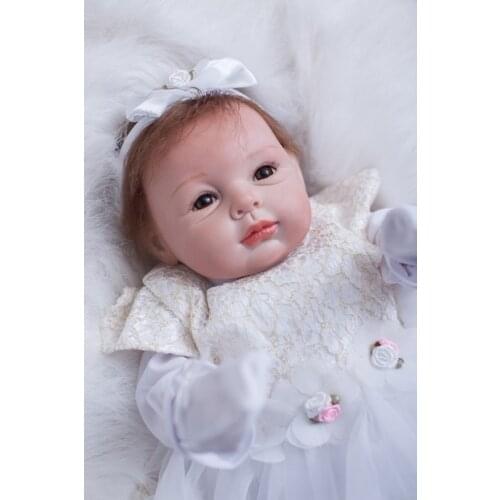 Bebes reborn realista Doll lol 22inch 55cm soft silicone reborn baby dolls for girls gift newborn bebe alive bonecas