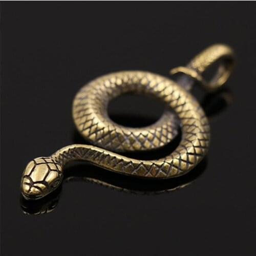 Casting Metal Snake Ornaments Gifts 3D Figurine Mini Animal Collect Home Office Room Desktop Decoration Sculpture