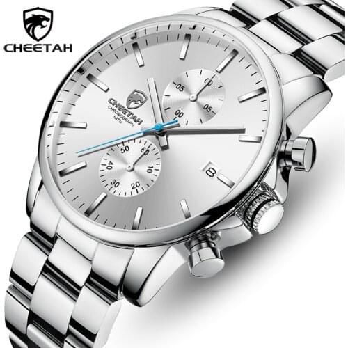 Men Watch CHEETAH 2020 New Mens Fashion Luxury Business Quartz Watches Stainless Steel Waterproof Wristwatch Relogio Masculino